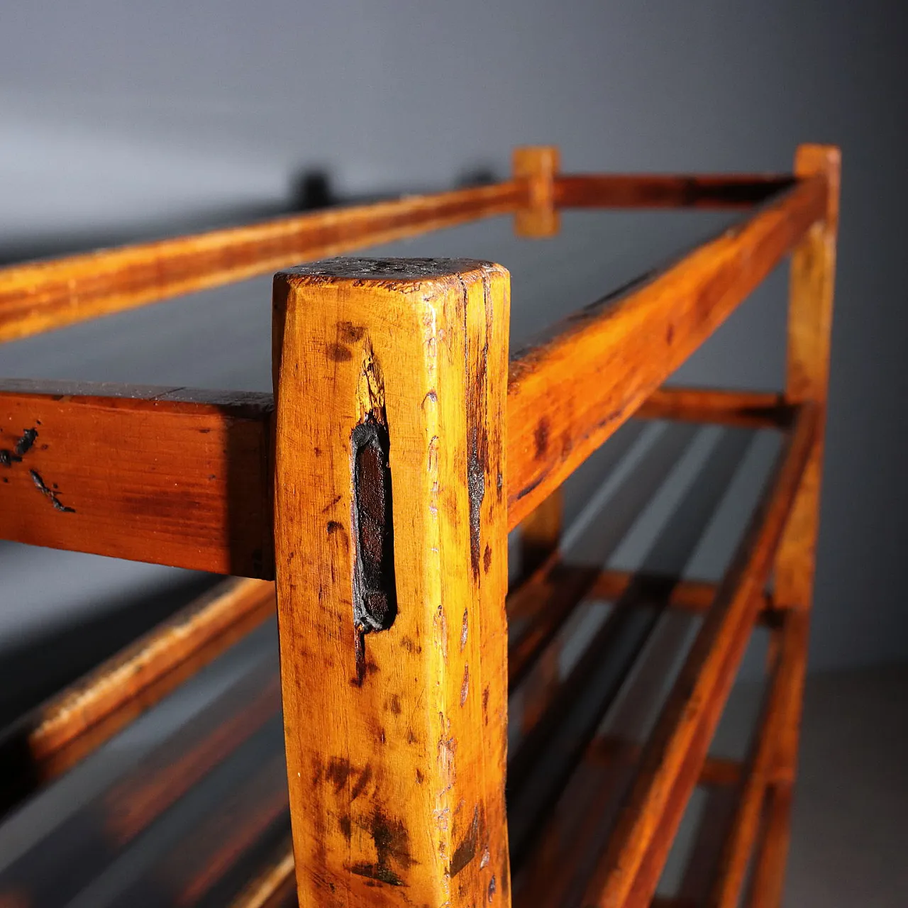 Poplar, cherry-stained fir and glass bookcase, early 20th century 7