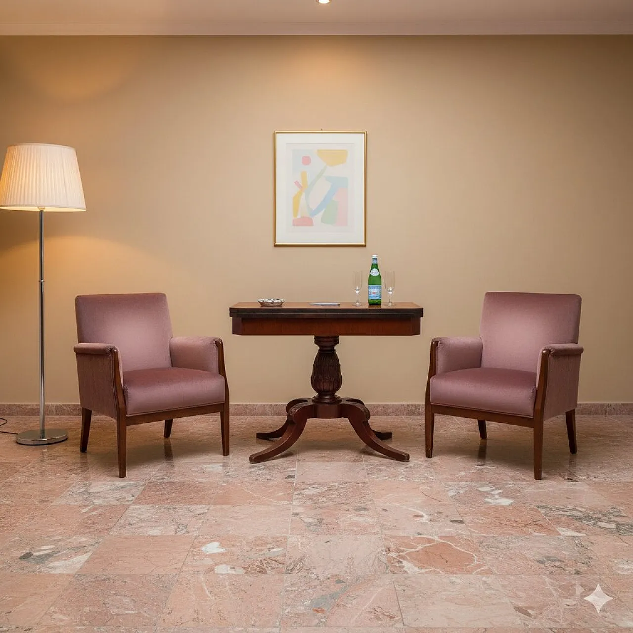 Tavolo da gioco in mogano con finiture in ebano, metà '800 2