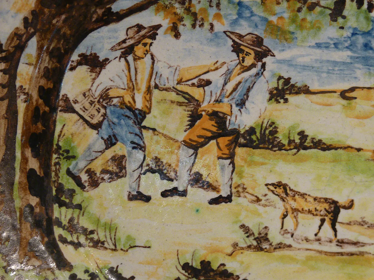 Majolica plate by Castelli, 19th century 2