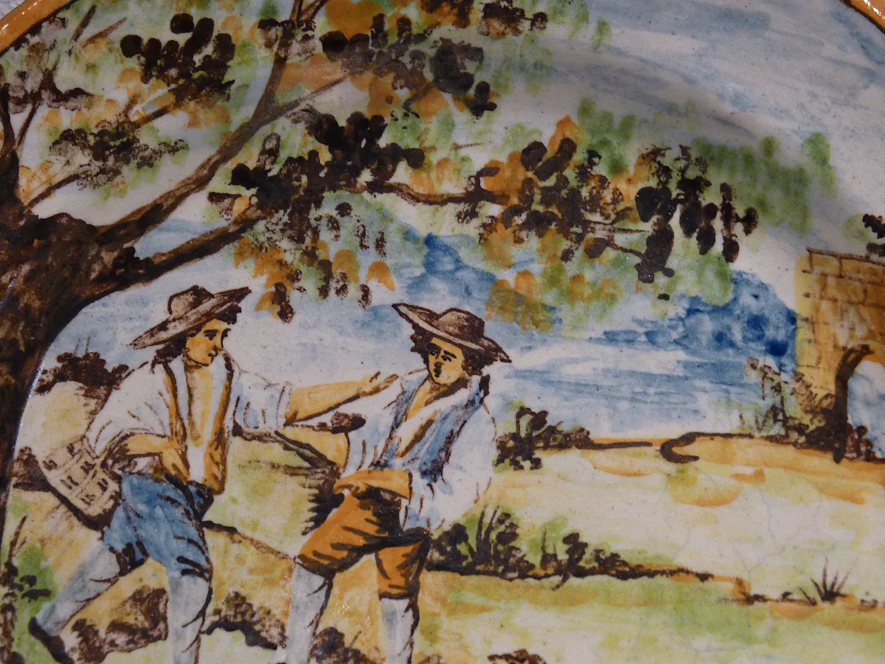 Majolica plate by Castelli, 19th century 4