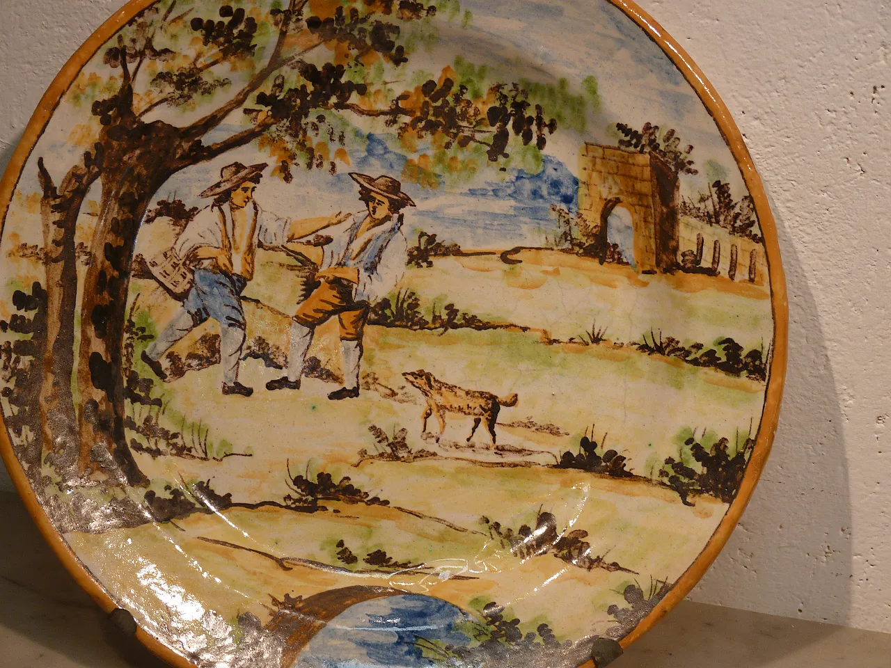 Majolica plate by Castelli, 19th century 7
