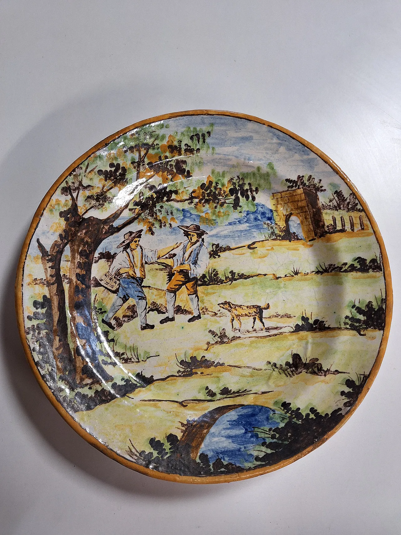Majolica plate by Castelli, 19th century 15