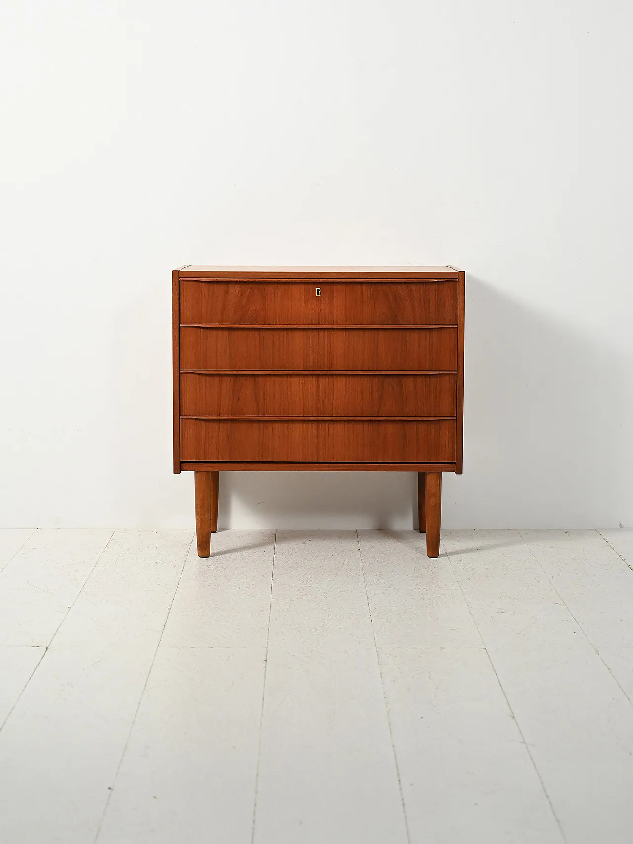 Cassettiera scandinava in teak,  anni ’60 2