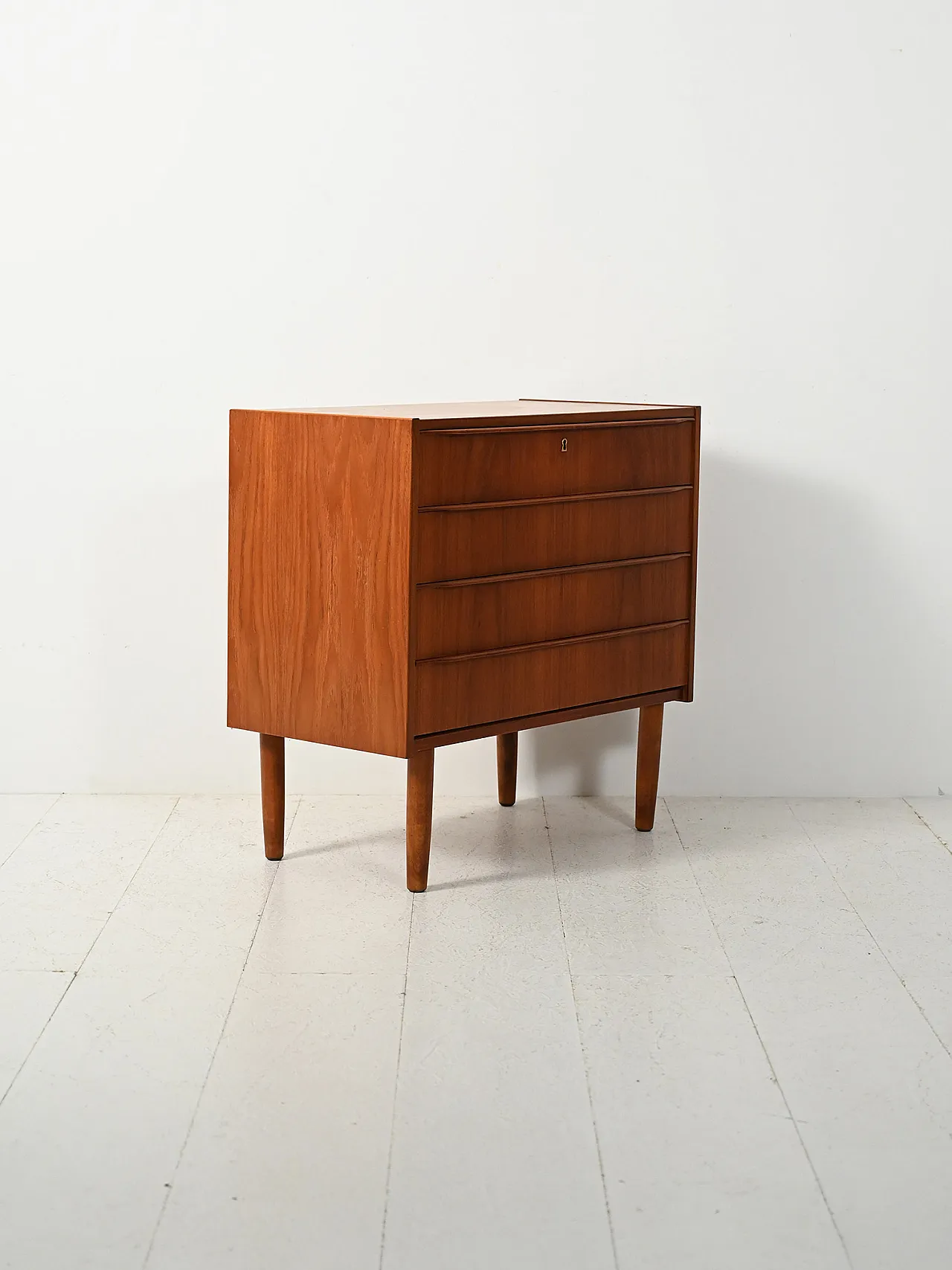 Cassettiera scandinava in teak,  anni ’60 3