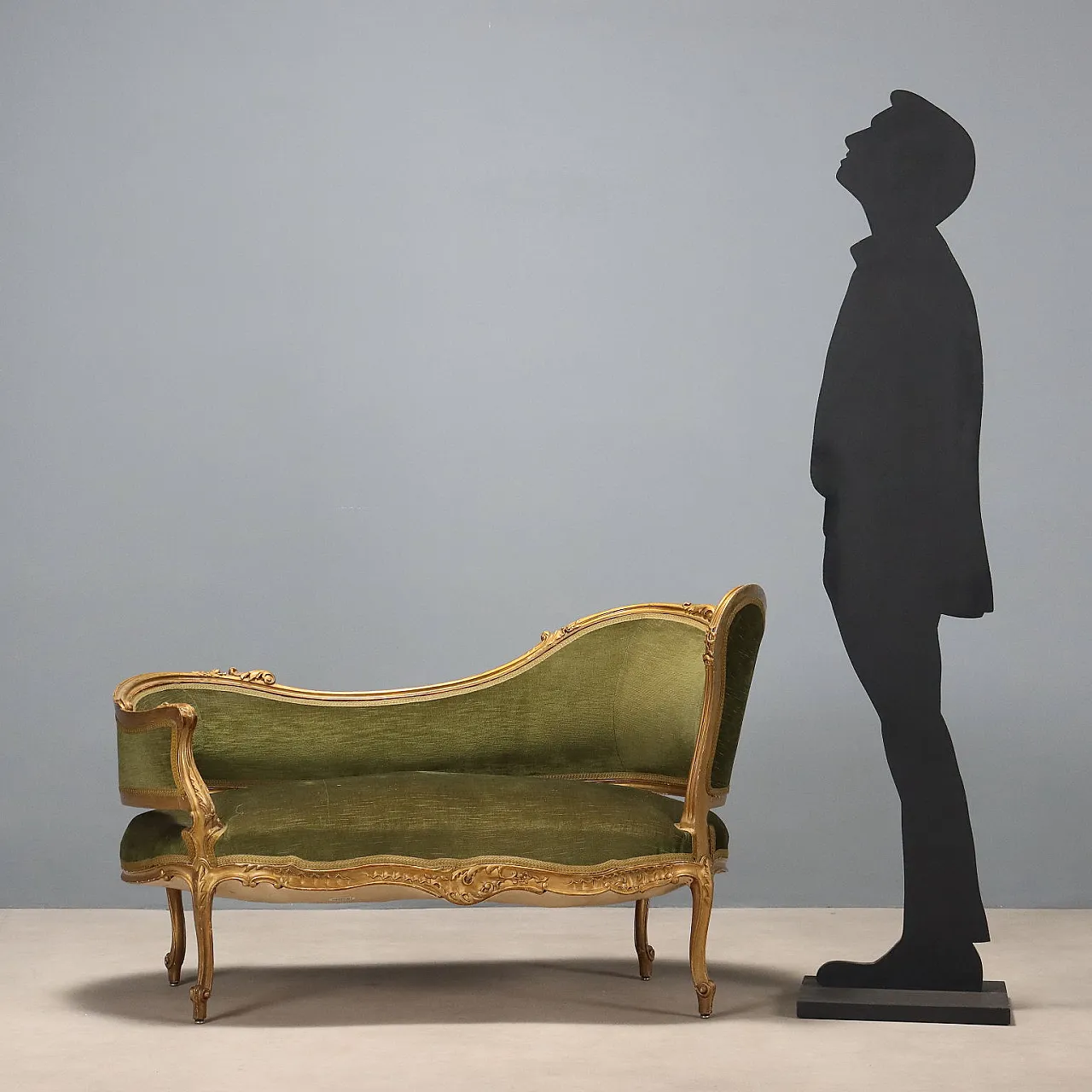 Rococo-style sofa in carved and gilded wood, late 19th century 3