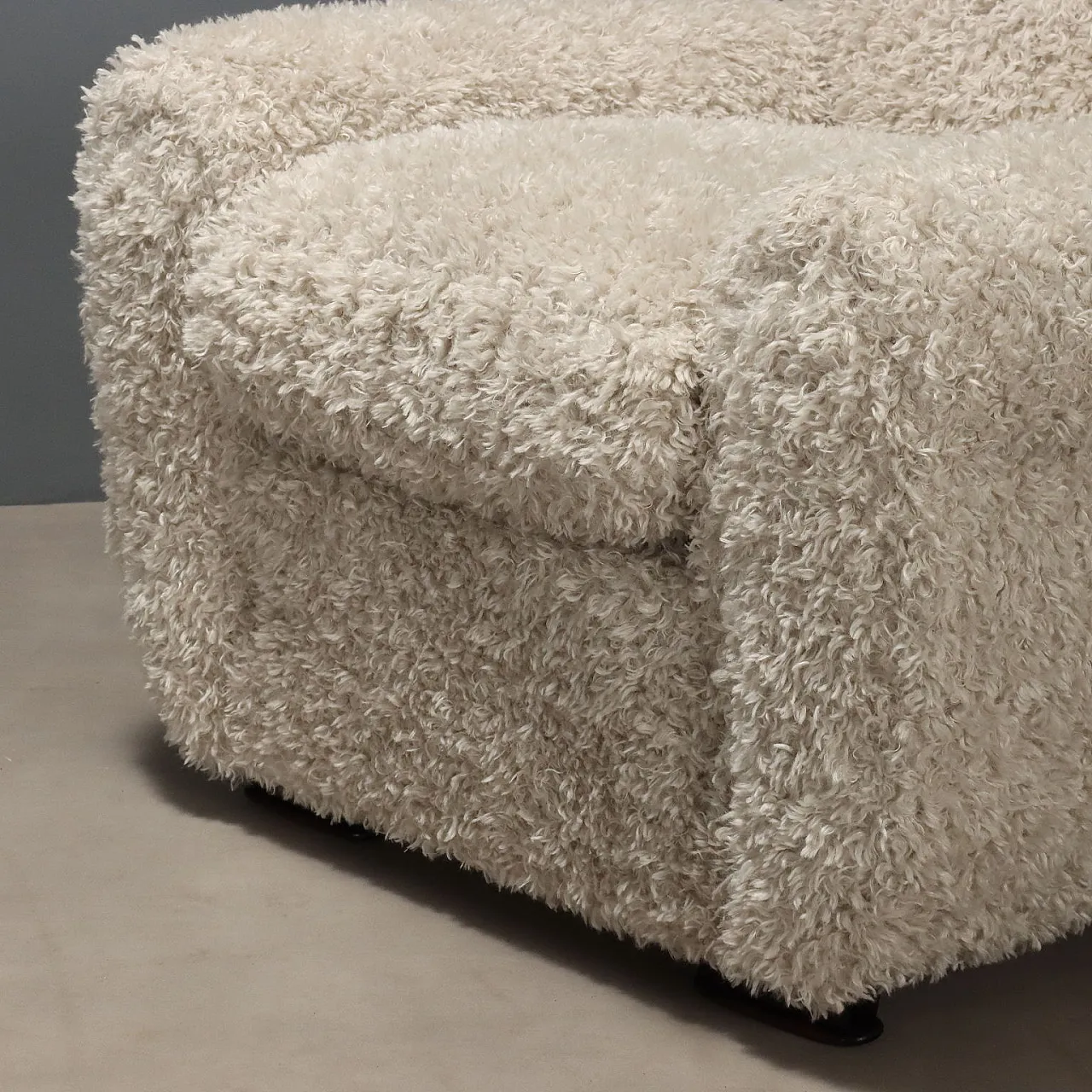 Pair of fabric armchairs, 20th century 4