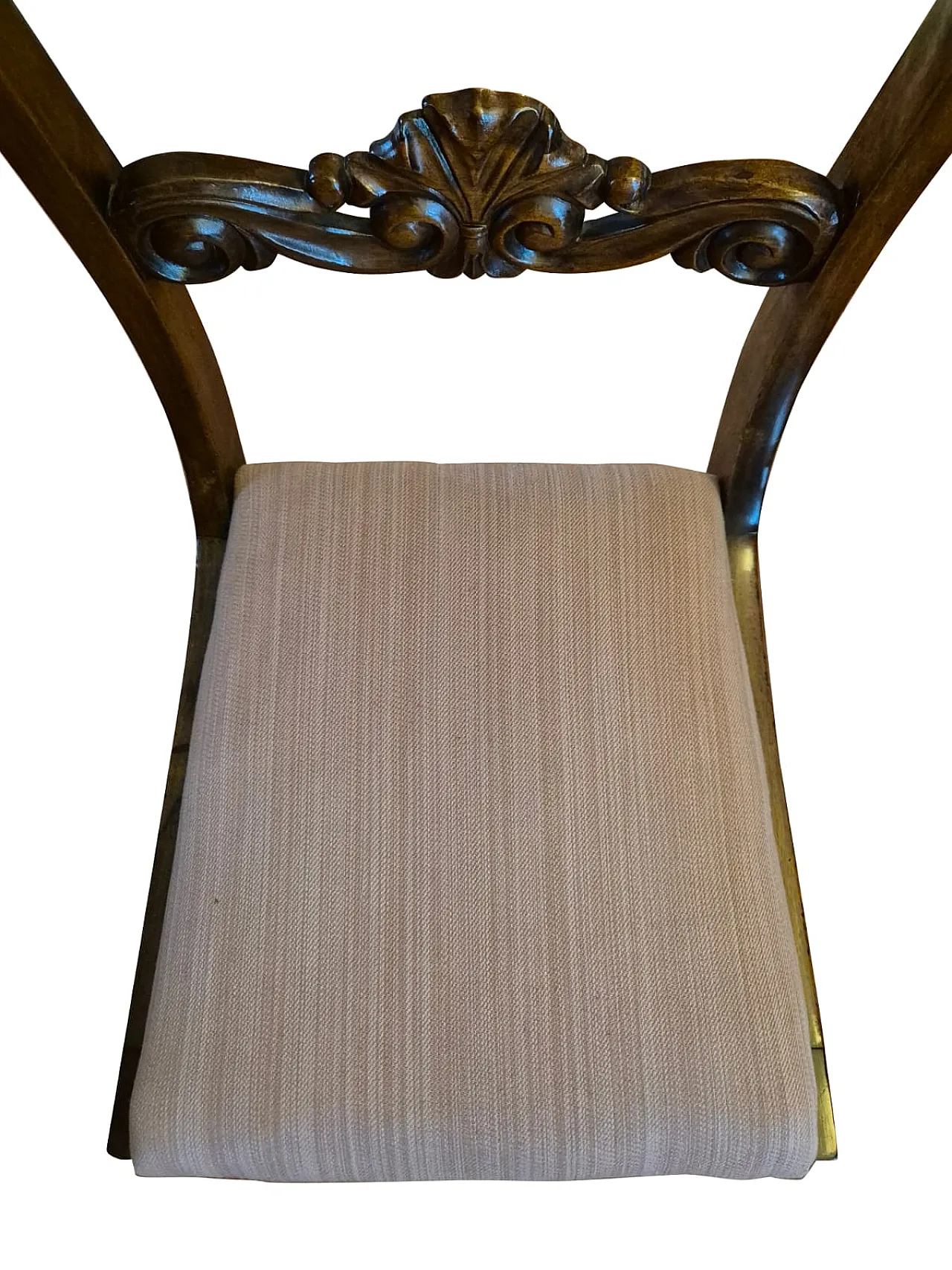 6 Carved Solid Wood Dining Chairs, 20th century 7