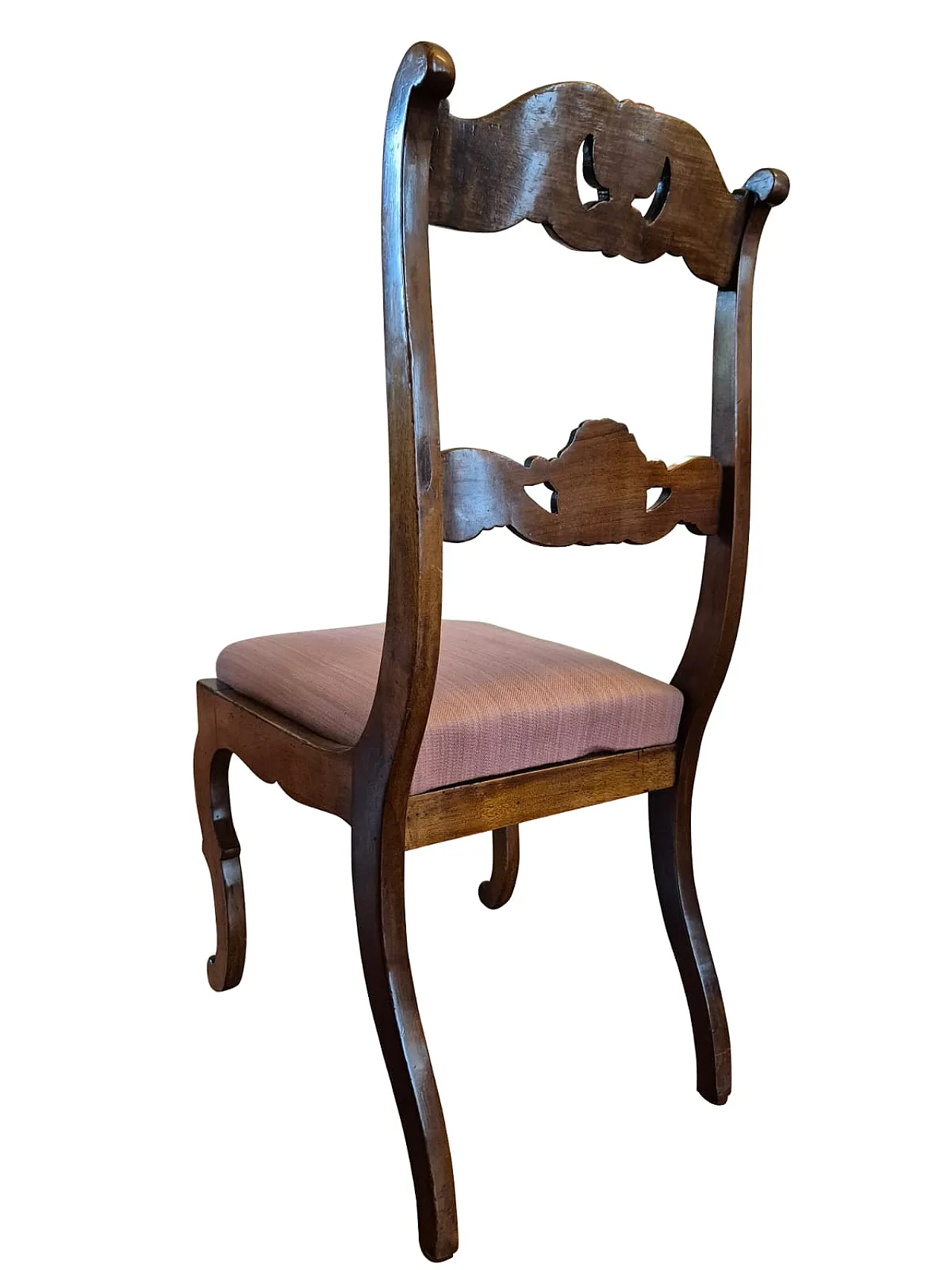 6 Carved Solid Wood Dining Chairs, 20th century 8