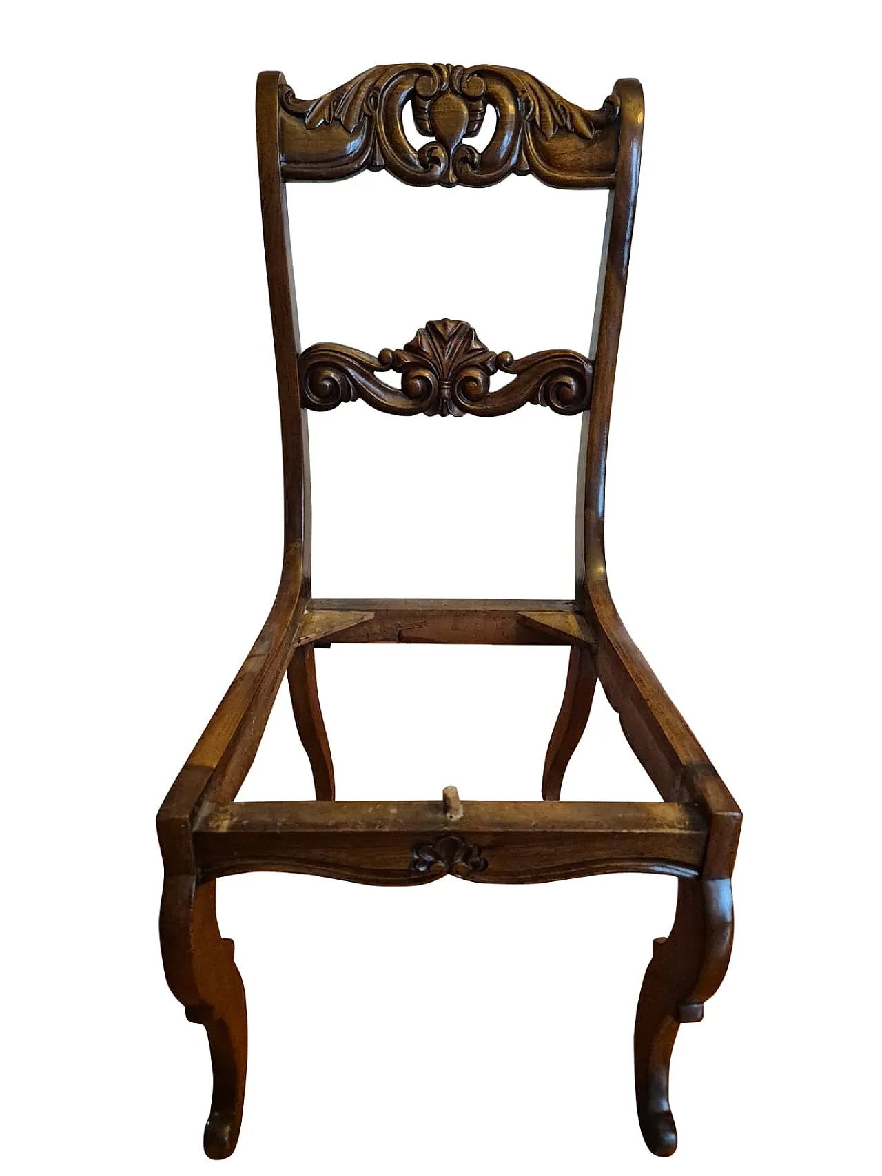 6 Carved Solid Wood Dining Chairs, 20th century 11