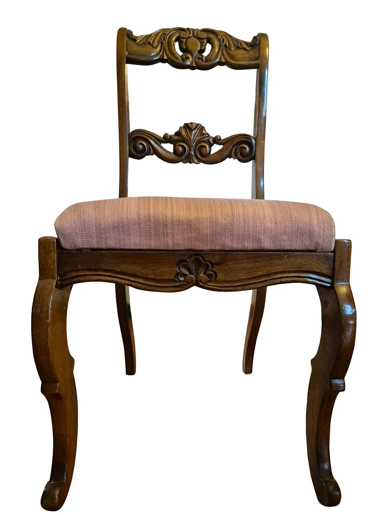 6 Carved Solid Wood Dining Chairs, 20th century 12