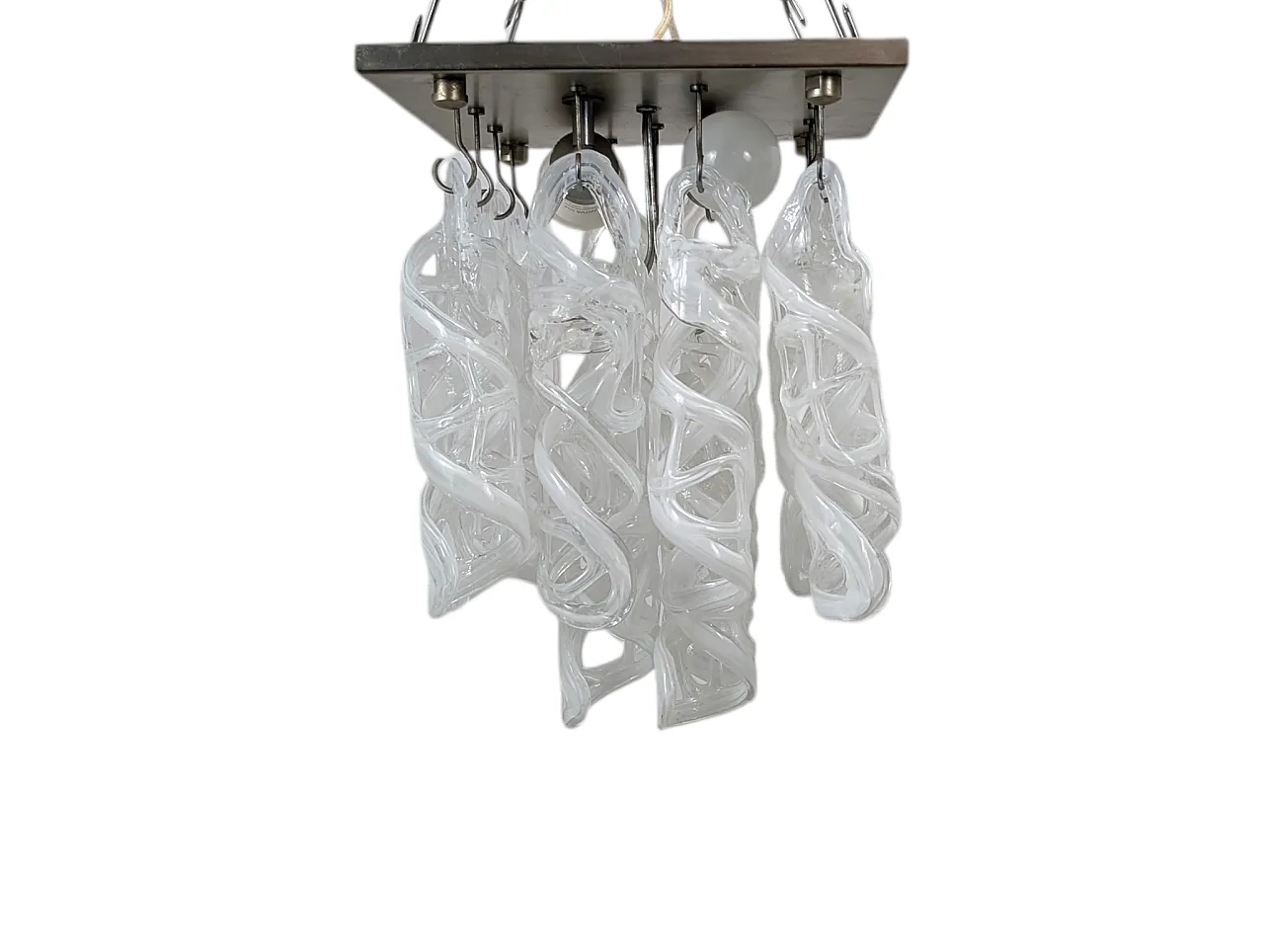 Chandelier with Murano glass pendants, 1970s 1