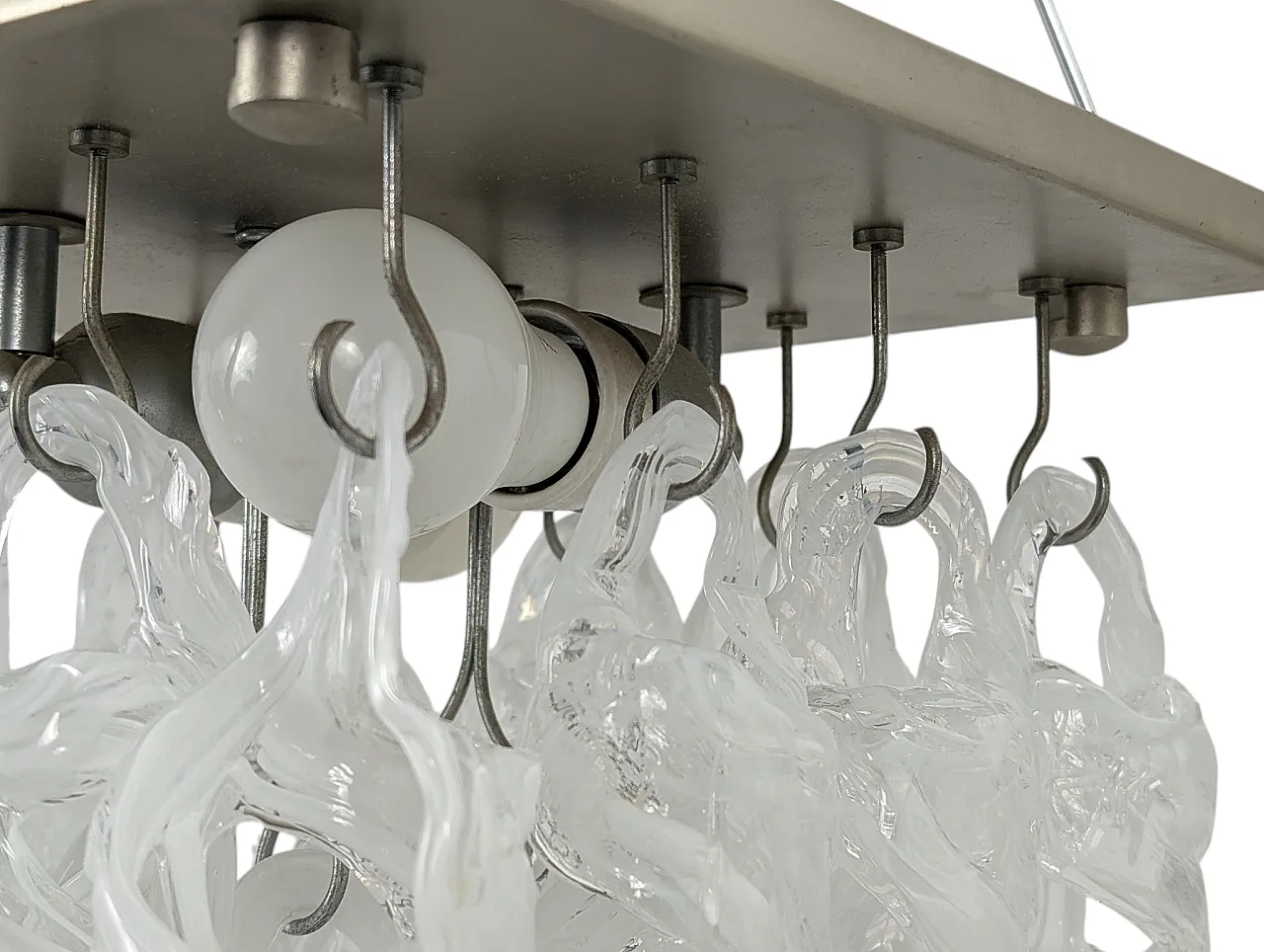 Chandelier with Murano glass pendants, 1970s 3