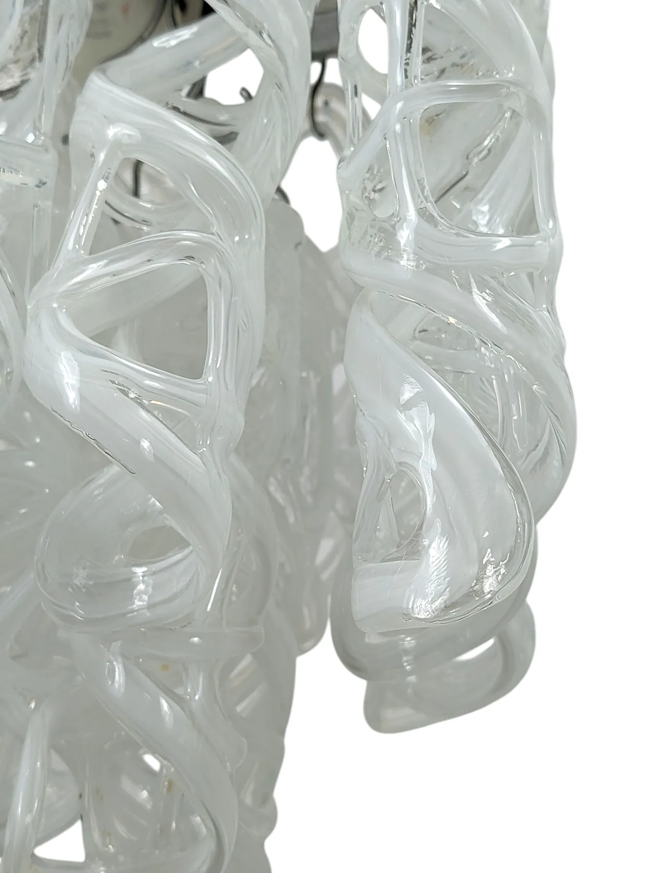 Chandelier with Murano glass pendants, 1970s 4