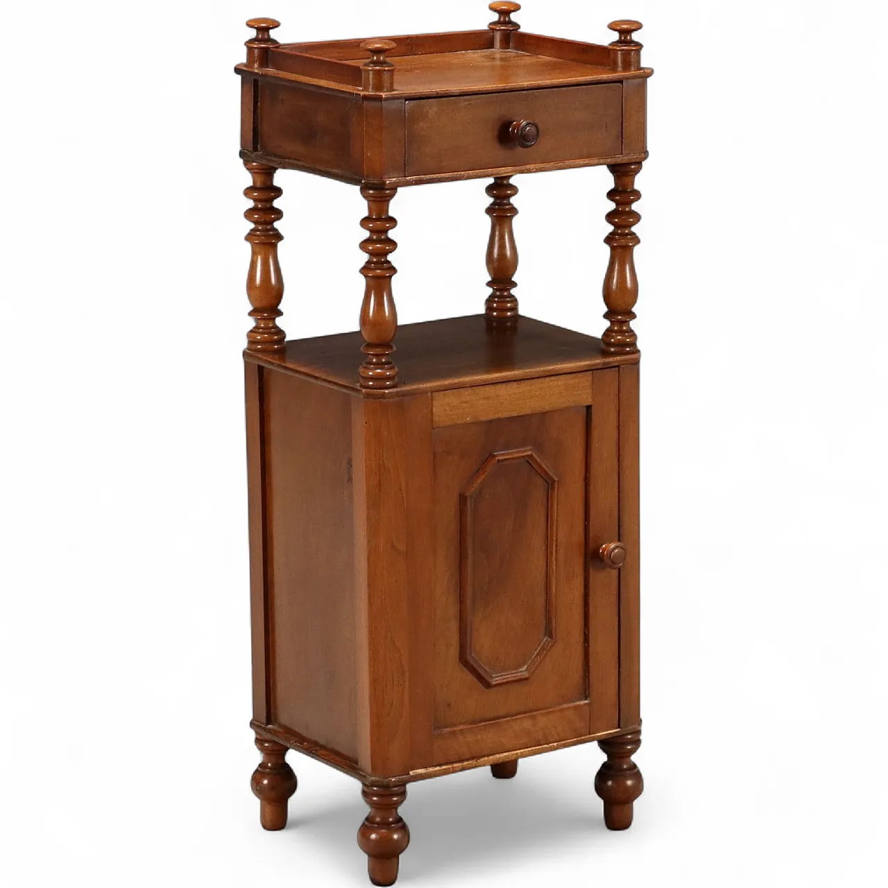 Comodino umbertino in noce, fine '800 9