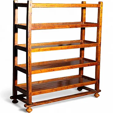 Poplar, cherry-stained fir and glass bookcase, early 20th century