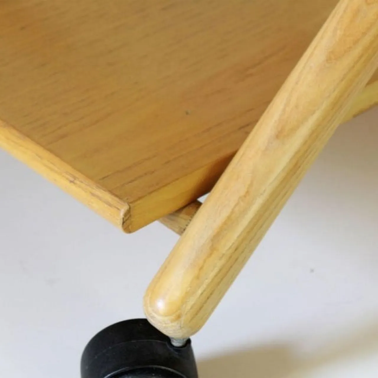 Trolley bar in solid oak and ash, 80s 1212878