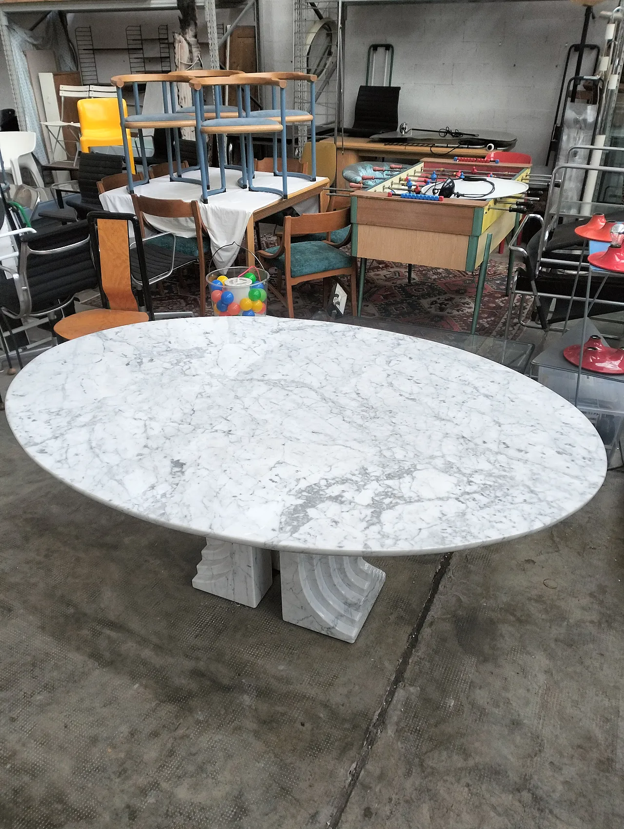 Samo Carrara marble dining table by Carlo Scarpa for Simon, 80s 6