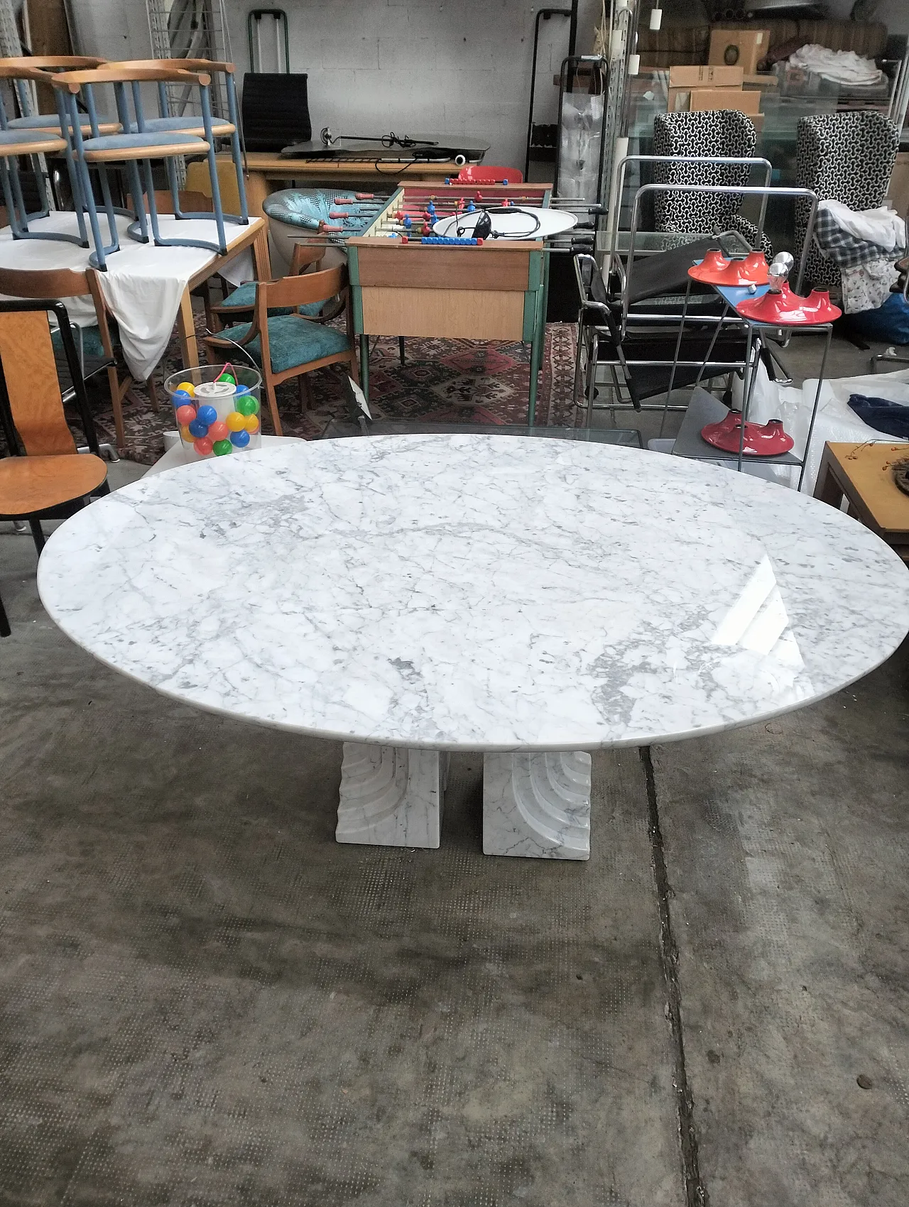 Samo Carrara marble dining table by Carlo Scarpa for Simon, 80s 11