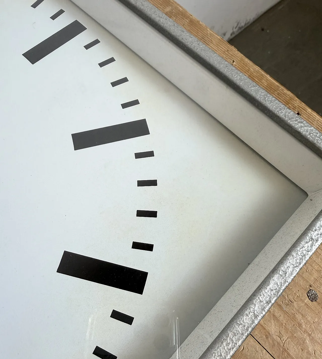 Large Grey Square Wall Clock from Pragotron, 1970s 16