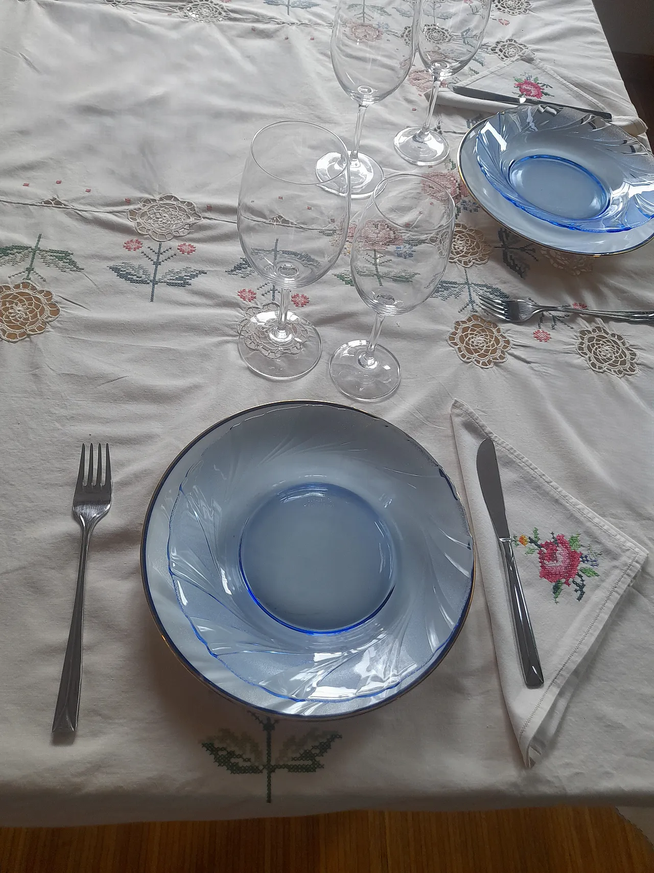 Tovaglia lavorata a mano, anni '50 3