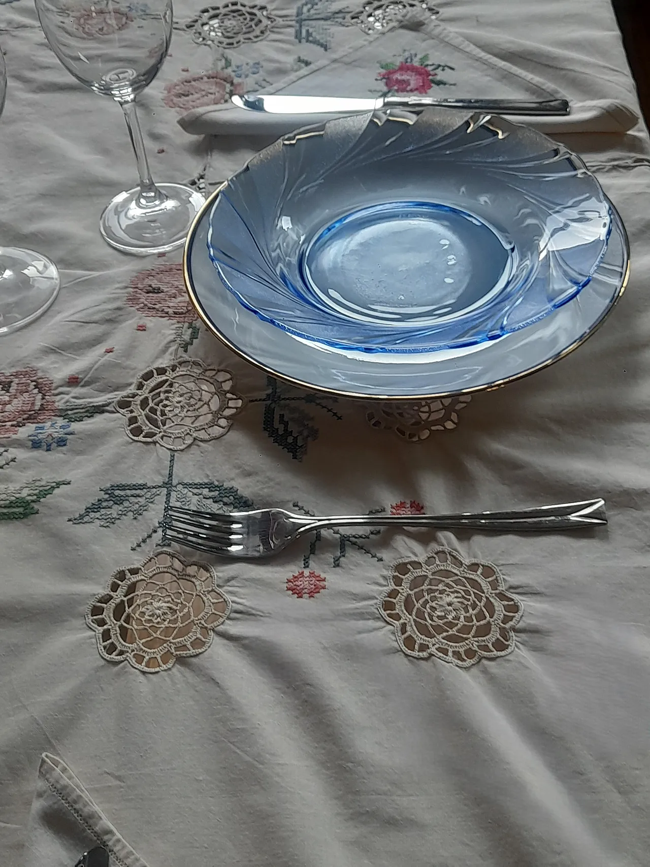 Tovaglia lavorata a mano, anni '50 5