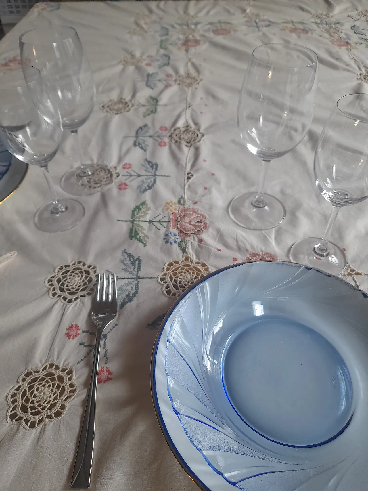 Tovaglia lavorata a mano, anni '50 8