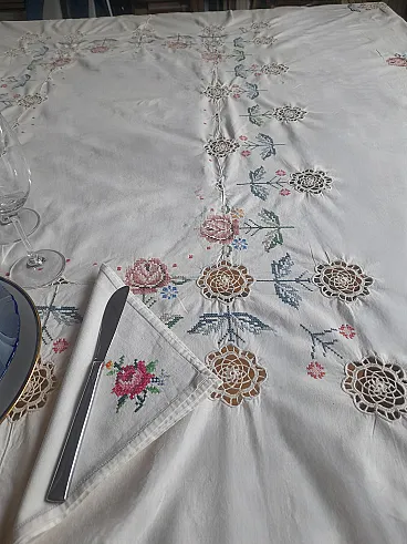 Handmade tablecloth, 50s