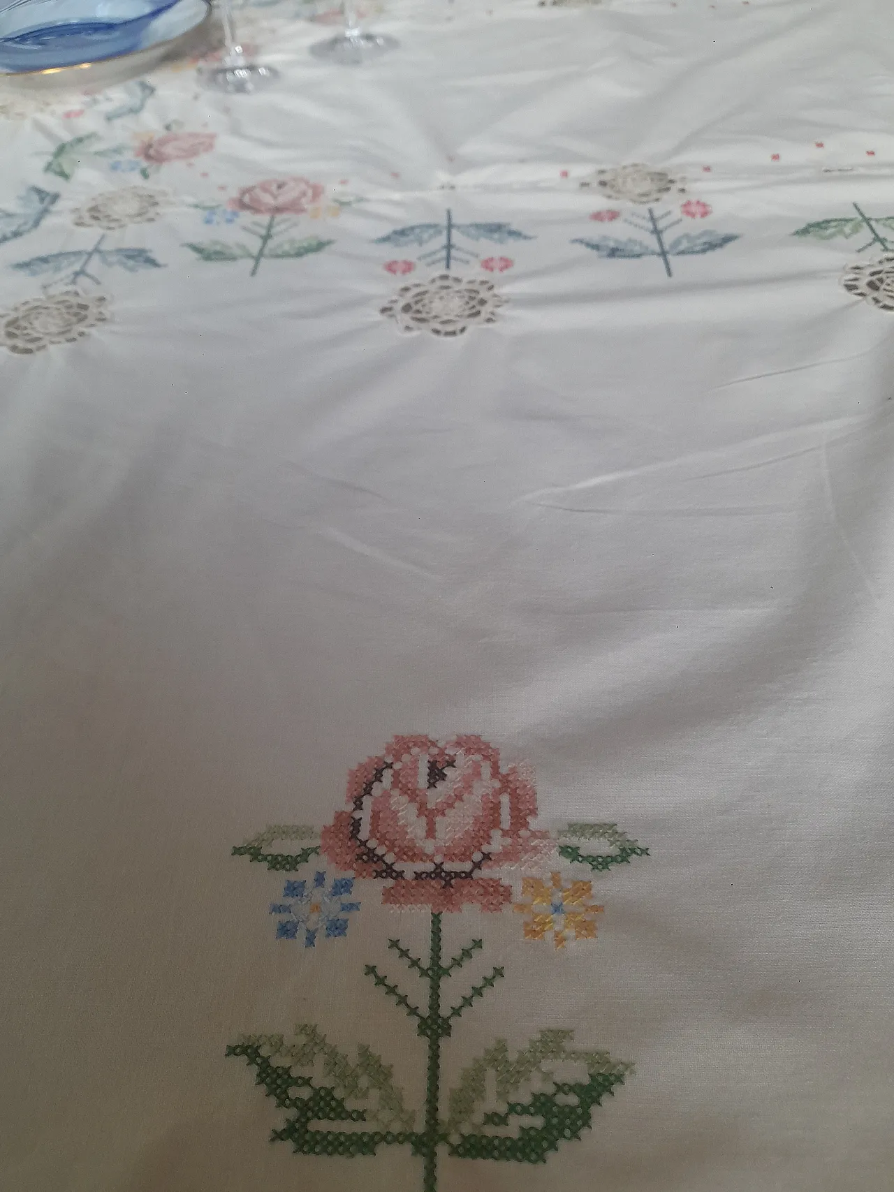 Tovaglia lavorata a mano, anni '50 15