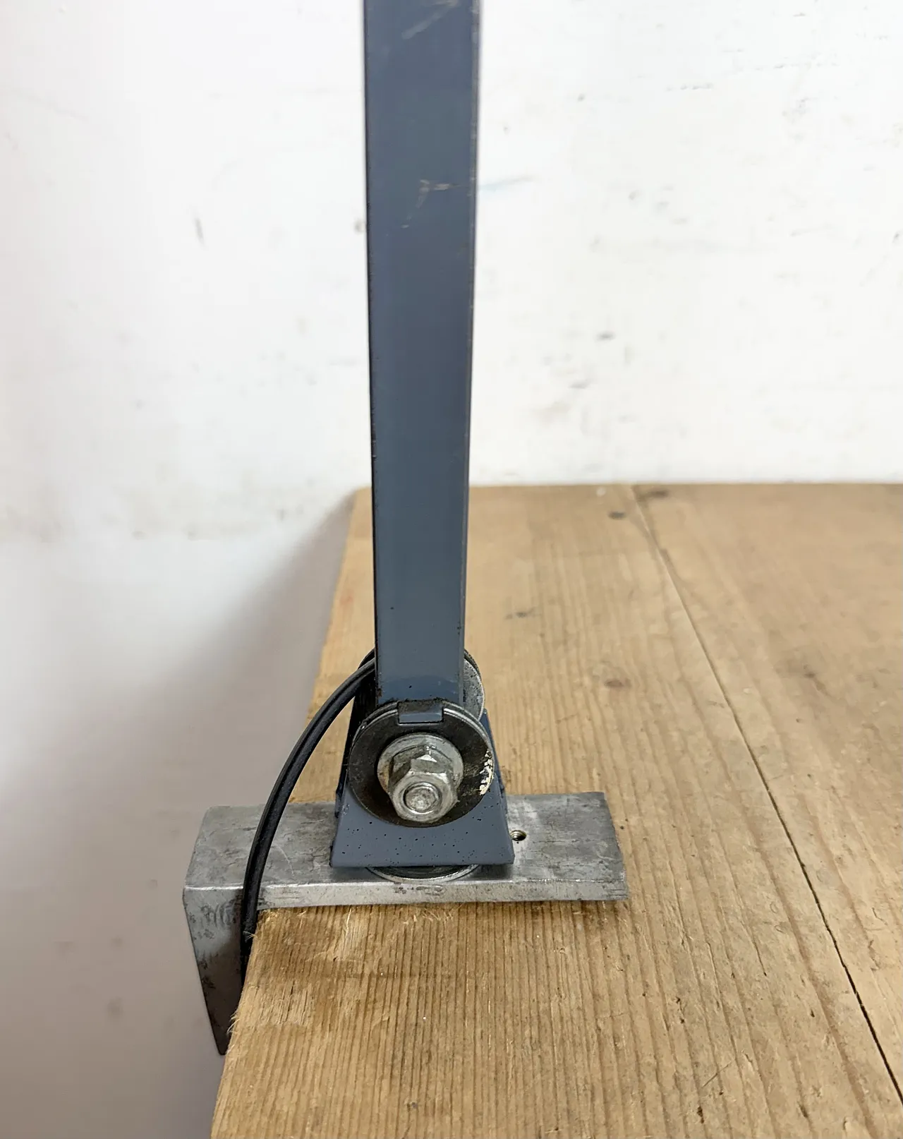 Industrial Grey Adjustable Table Lamp from Memlite, 1960s 13