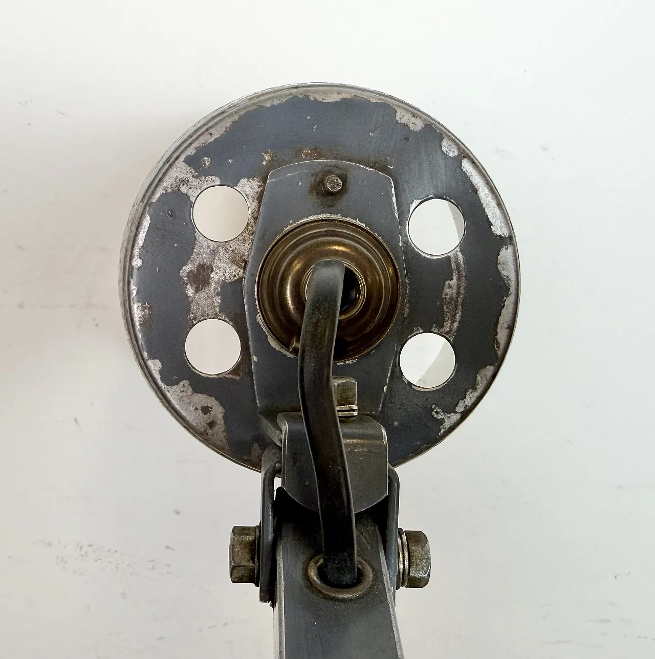 Industrial Grey Adjustable Table Lamp from Memlite, 1960s 15