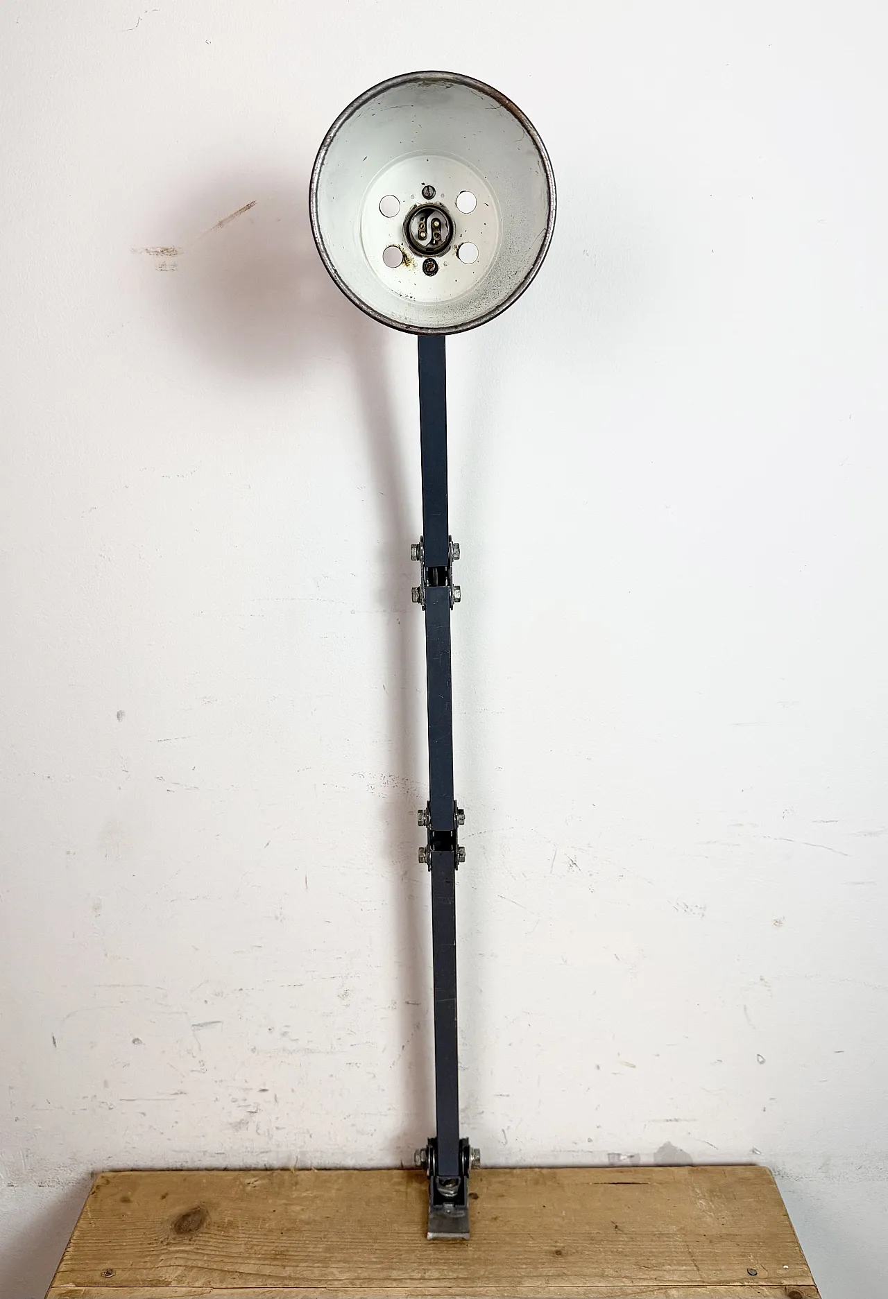 Industrial Grey Adjustable Table Lamp from Memlite, 1960s 16