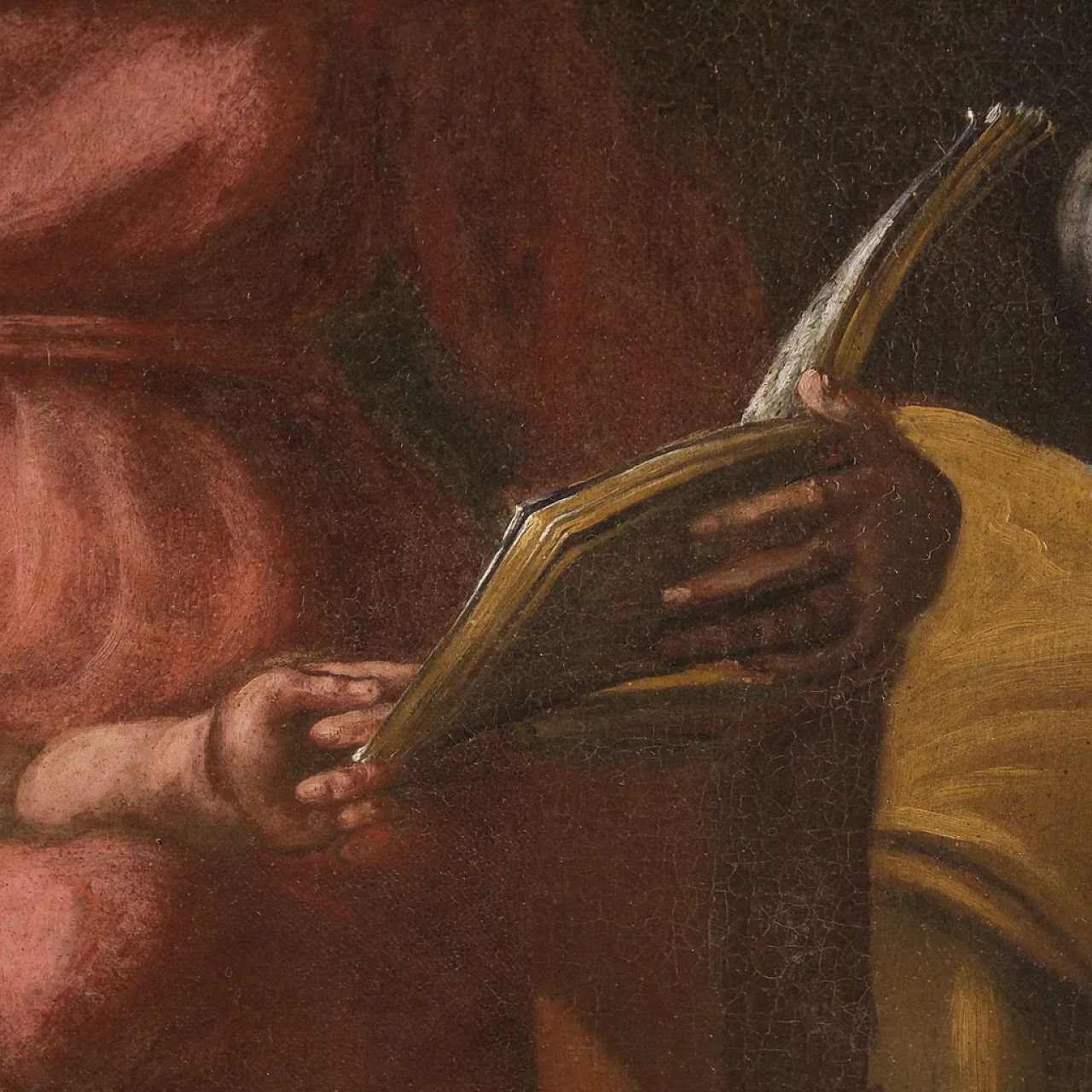 Italian painting Holy Family, 17th century 14