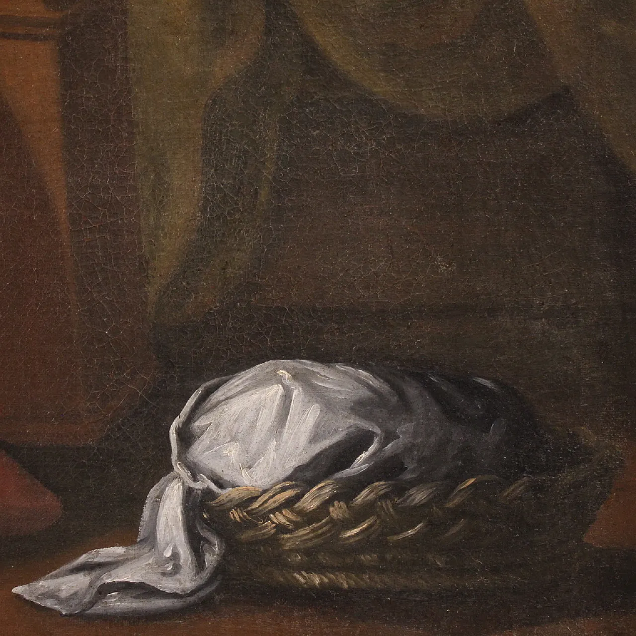 Italian painting Holy Family, 17th century 15