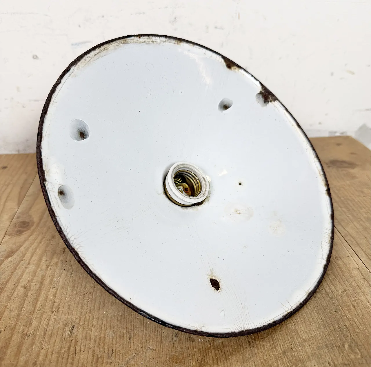 Industrial Black Enamel Light, 1930s 13