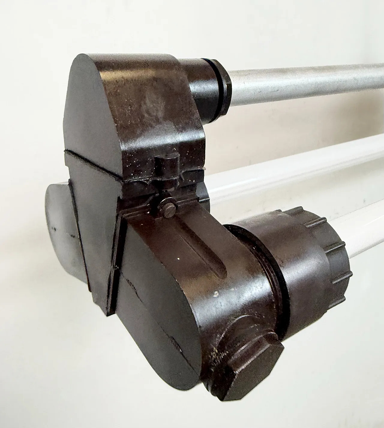 Industrial Grey Tube Light from Elektrosvit, 1970s 4