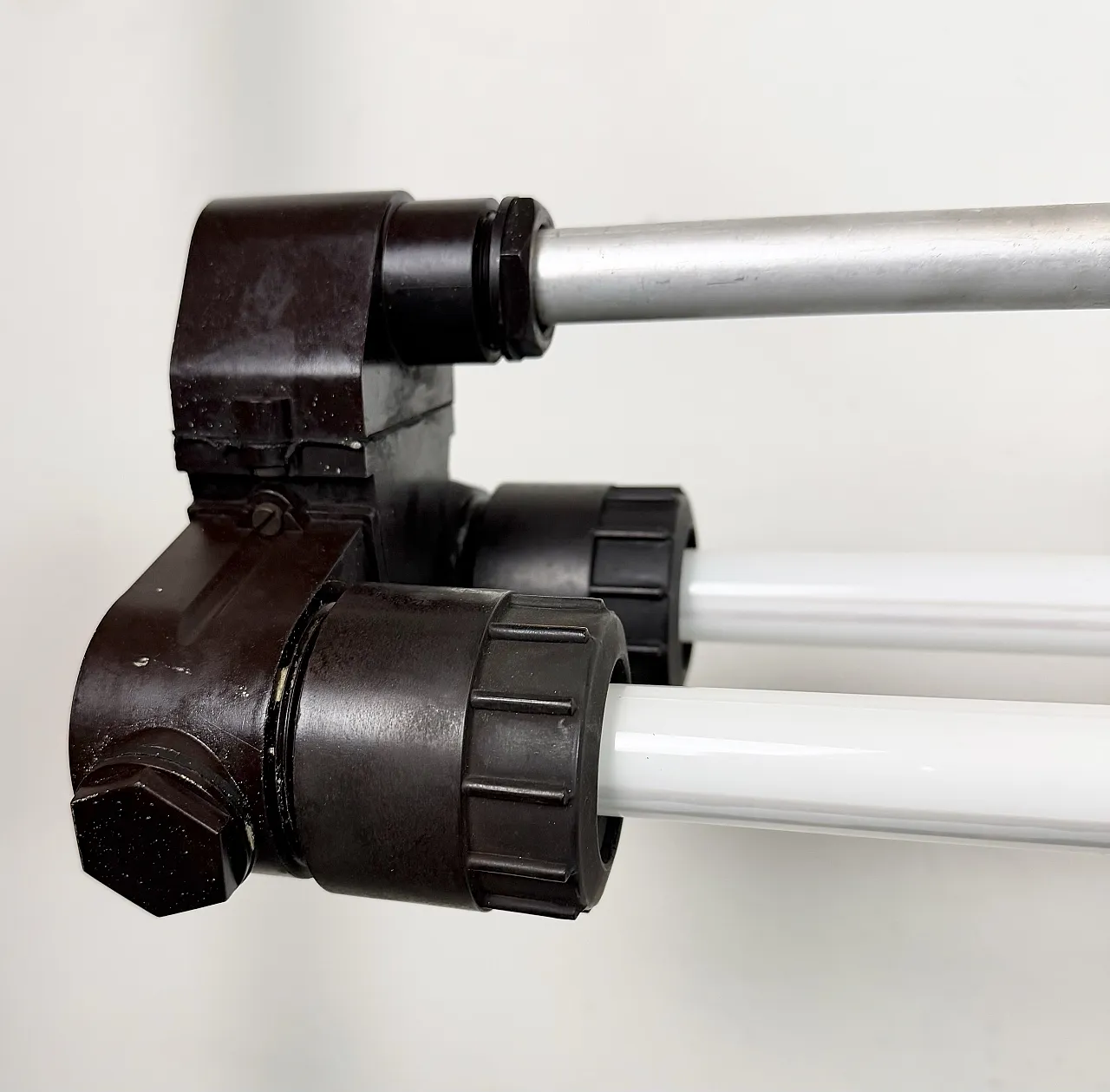 Industrial Grey Tube Light from Elektrosvit, 1970s 8