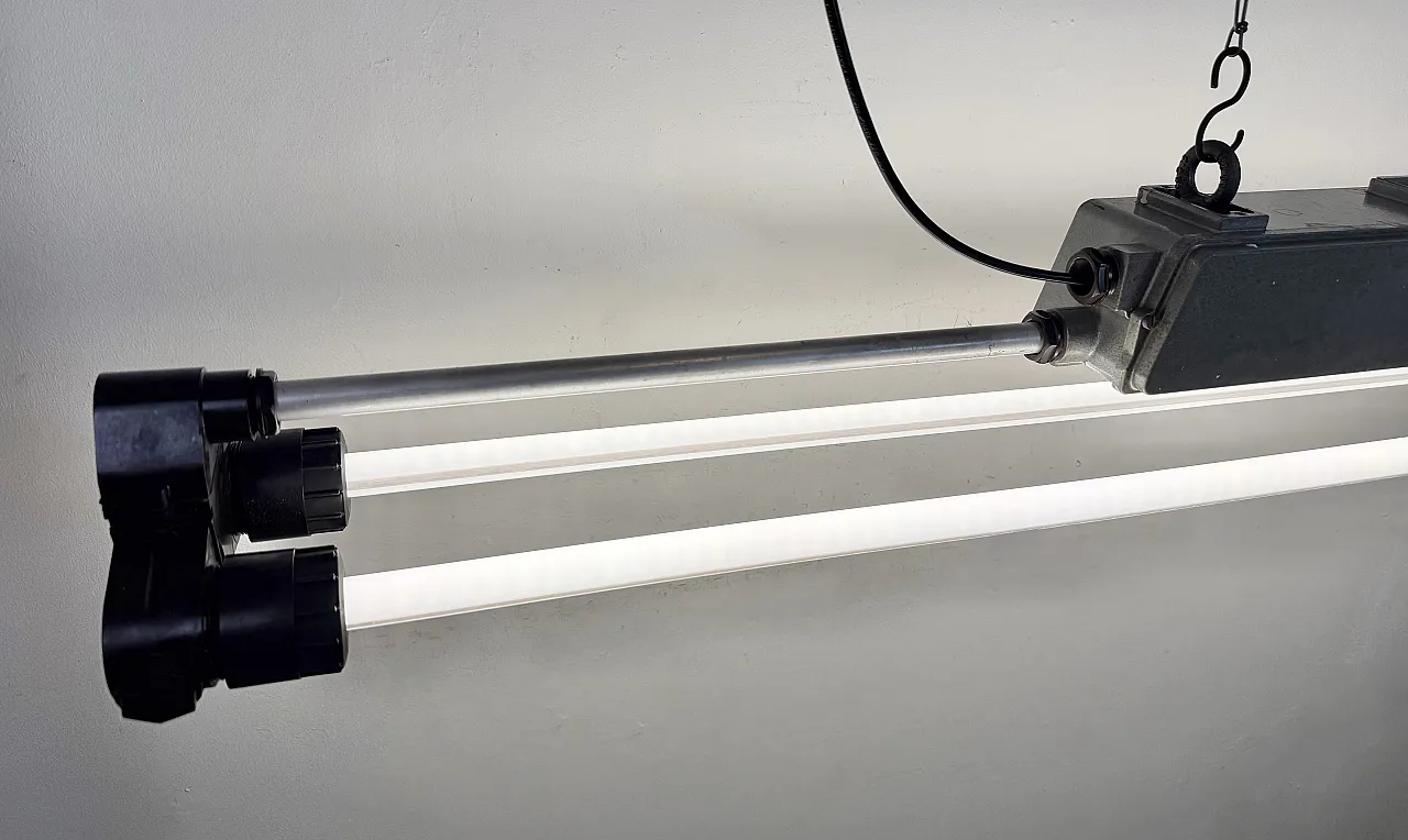 Industrial Grey Tube Light from Elektrosvit, 1970s 13