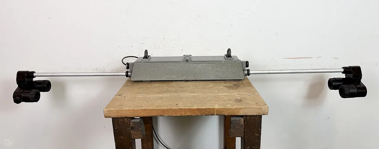 Industrial Grey Tube Light from Elektrosvit, 1970s 15