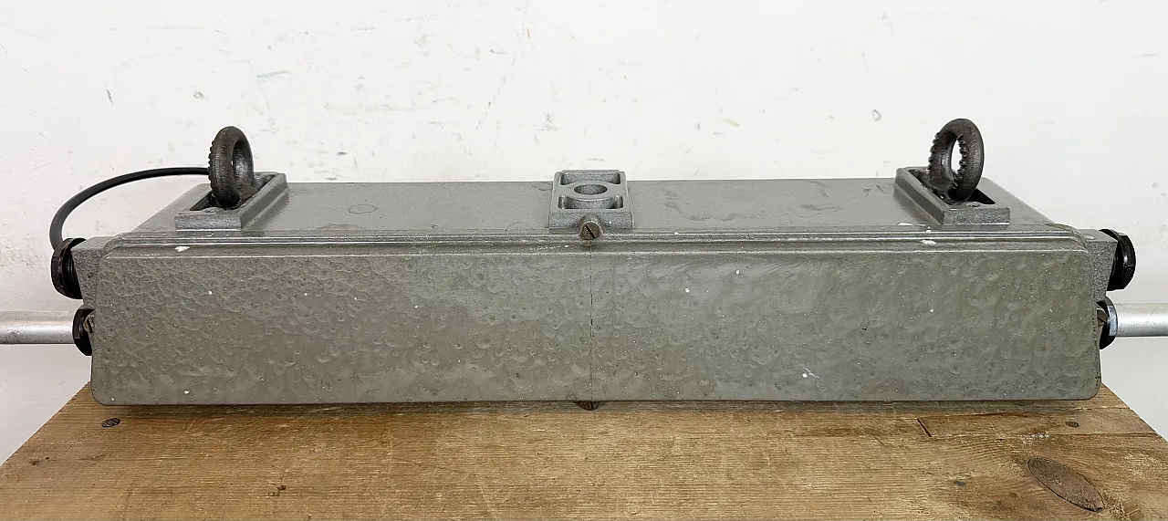 Industrial Grey Tube Light from Elektrosvit, 1970s 16