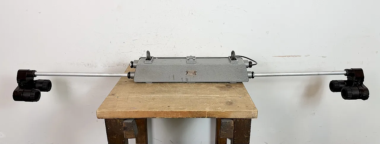 Industrial Grey Tube Light from Elektrosvit, 1970s 17