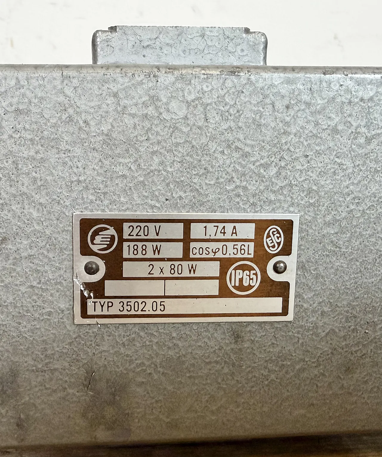 Industrial Grey Tube Light from Elektrosvit, 1970s 18