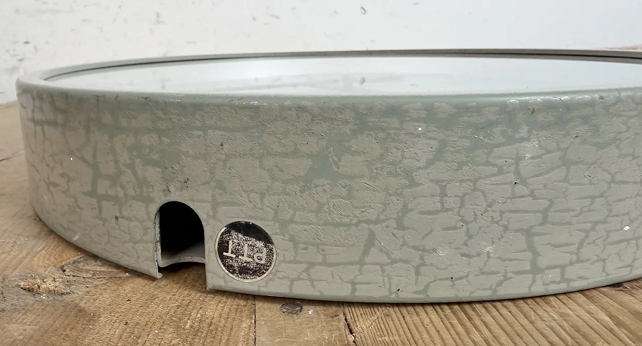 Grey Industrial Station Wall Clock from TCW , 1960 15