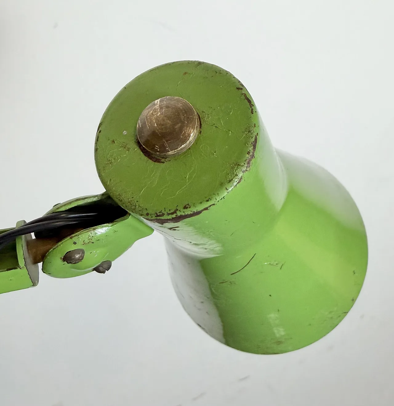 Green Industrial German Scissor Wall Lamp from Kaiser Leuchten, 1960s 19