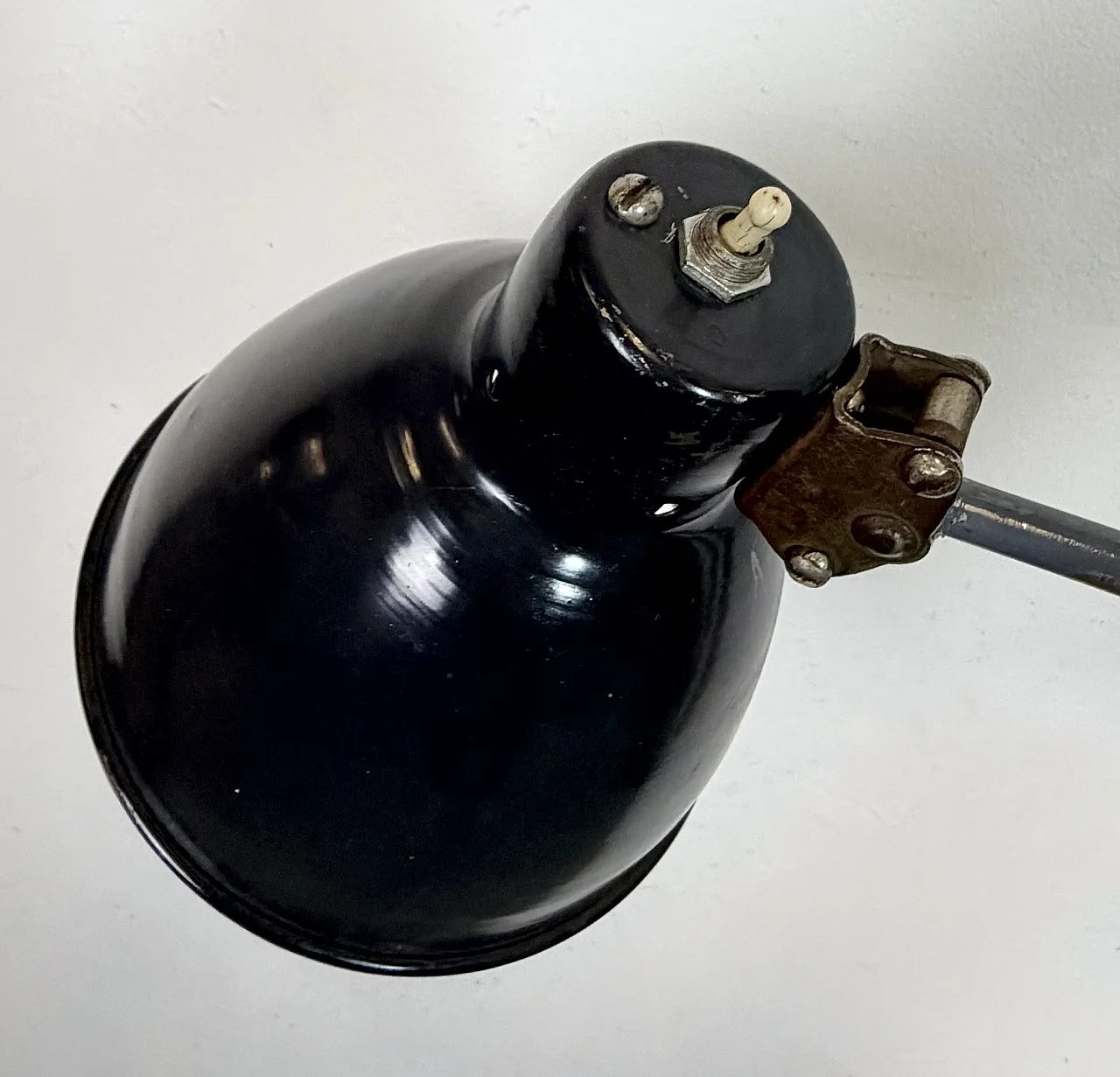 Black Industrial Soviet Scissor Wall Lamp, 1960s 10