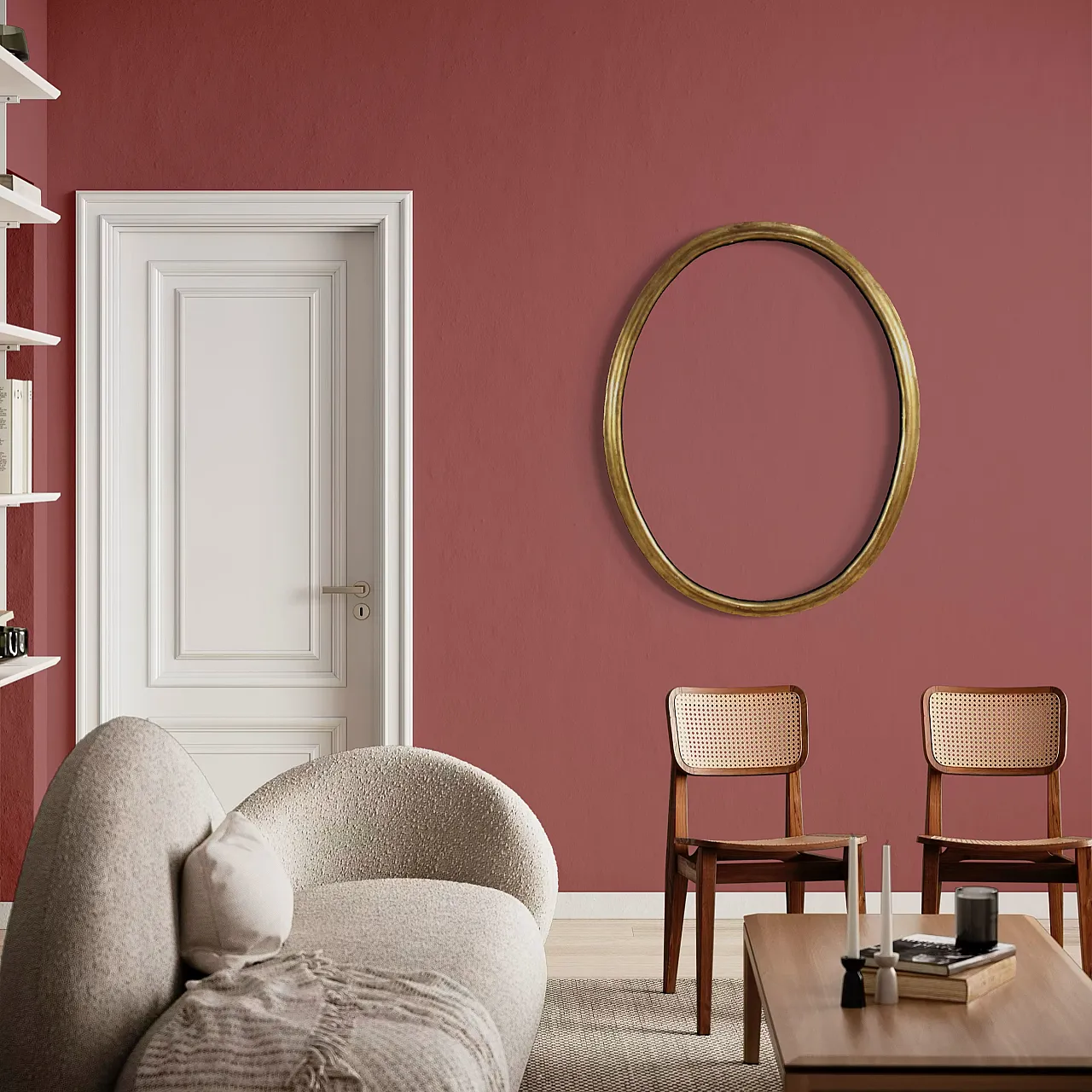 Italian oval golden frame, 19th century 13