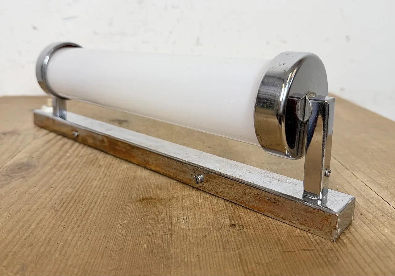 Vintage Art Deco Wall Light with Opal Glass, 1930s 3