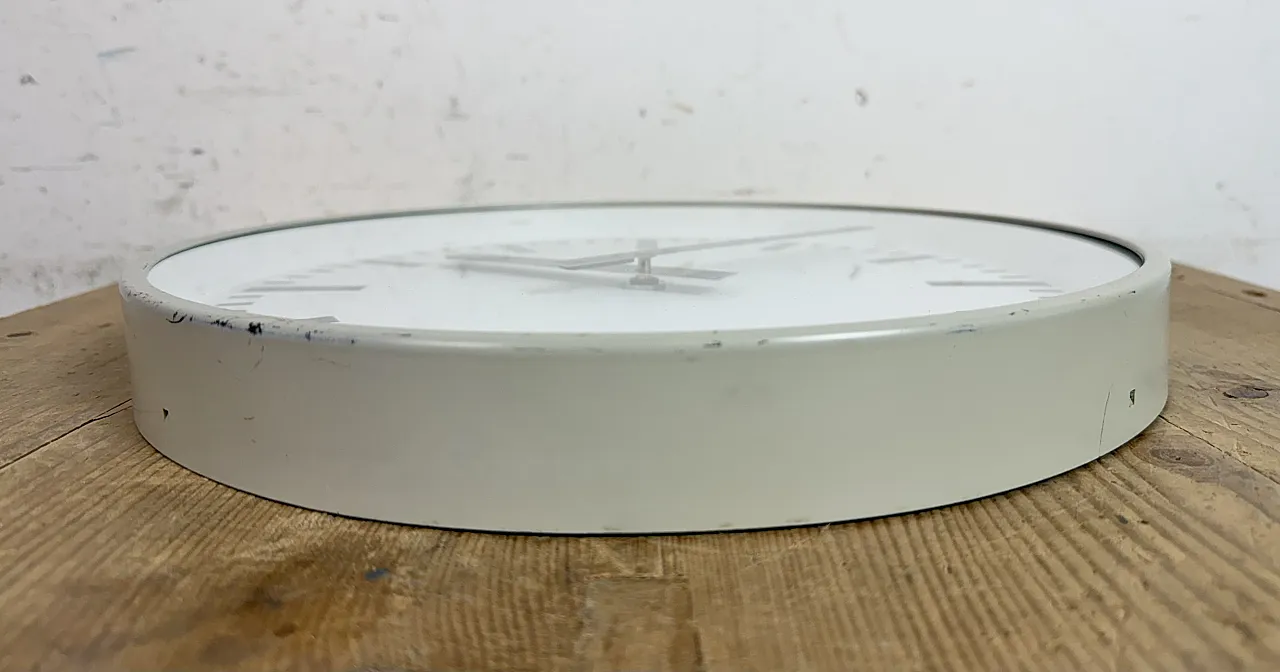 Grey Industrial Factory Wall Clock from Siemens, 1970s 9