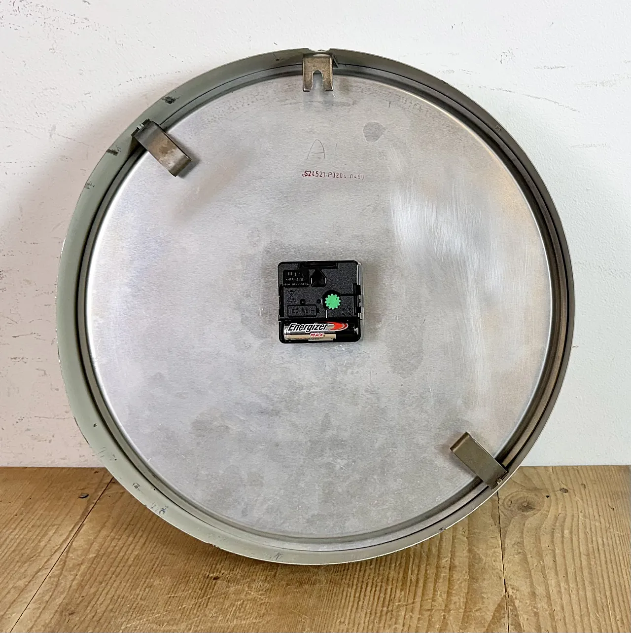 Grey Industrial Factory Wall Clock from Siemens, 1970s 16