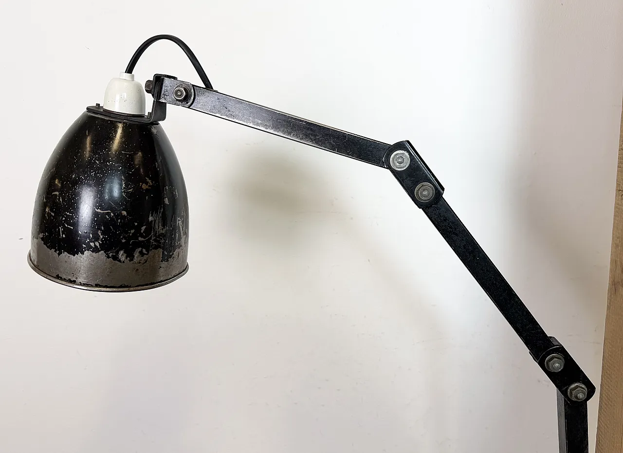 Industrial Black Adjustable Wall Lamp from Memlite, 1960s 6