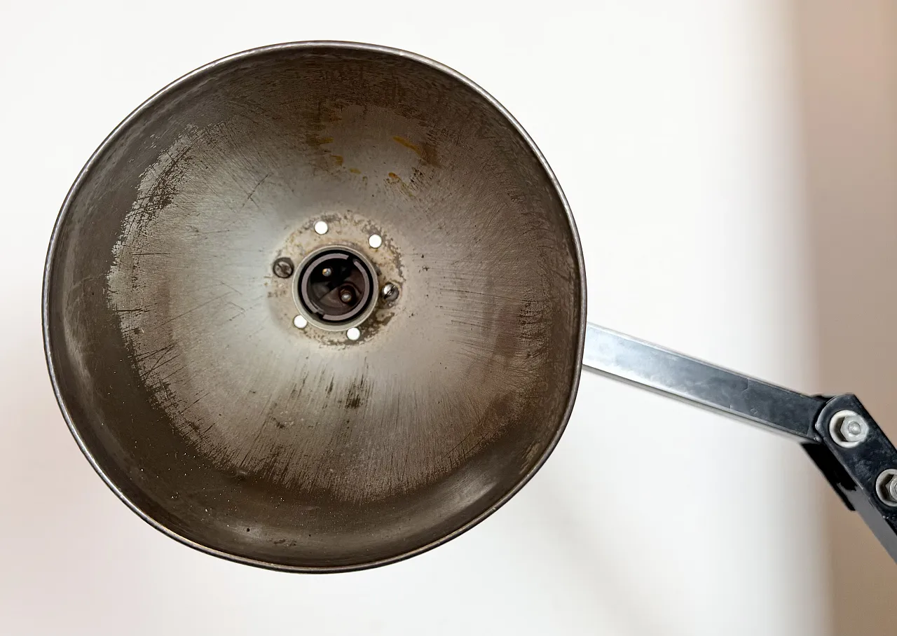 Industrial Black Adjustable Wall Lamp from Memlite, 1960s 10